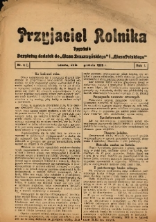 Przyjaciel Rolnika: bezpłatny dodatek do Głosu Leszczyńskiego i Głosu Polskiego 1928.12.28 R.1 Nr46