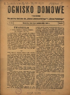 Ognisko Domowe: bezpłatny dodatek do "Głosu Leszczyńskiego" 1927.10.09 R.3 Nr41