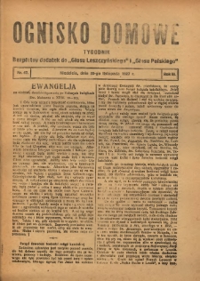 Ognisko Domowe: bezpłatny dodatek do "Głosu Leszczyńskiego" 1927.11.20 R.3 Nr47