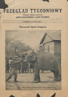 Przegląd Tygodniowy: bezpłatny dodatek ilustrowany Głosu Leszczyńskiego i Głosu Polskiego 1928.07.15