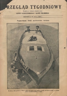 Przegląd Tygodniowy: bezpłatny dodatek ilustrowany Głosu Leszczyńskiego i Głosu Polskiego 1928.07.22