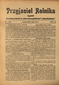 Przyjaciel Rolnika: bezpłatny dodatek do Głosu Leszczyńskiego i Głosu Polskiego 1929.05.03 R.2 Nr18