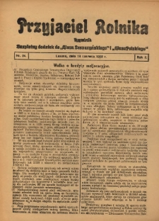 Przyjaciel Rolnika: bezpłatny dodatek do Głosu Leszczyńskiego i Głosu Polskiego 1929.06.14 R.2 Nr24