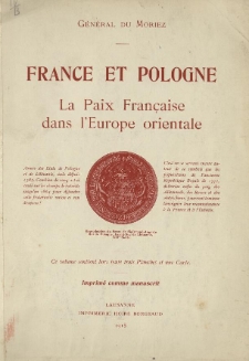 France et Pologne : la paix française dans l'Europe orientale