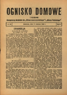 Ognisko Domowe: bezpłatny dodatek do "Głosu Leszczyńskiego" 1928.06.17 R.4 Nr25