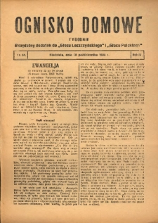Ognisko Domowe: bezpłatny dodatek do "Głosu Leszczyńskiego" 1928.10.28 R.4 Nr44