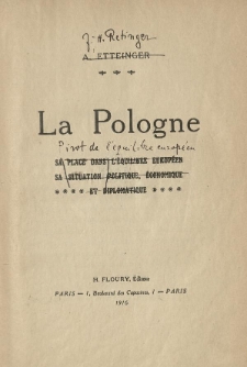 La Pologne et l'équilibre européen