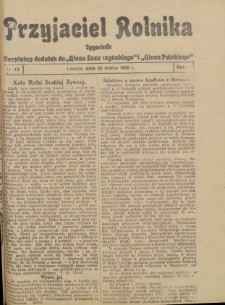 Przyjaciel Rolnika: bezpłatny dodatek do Głosu Leszczyńskiego i Głosu Polskiego 1930.03.28 R.3 Nr13