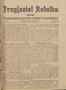 Przyjaciel Rolnika: bezpłatny dodatek do Głosu Leszczyńskiego i Głosu Polskiego 1930.05.02 R.3 Nr18