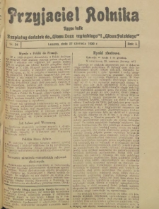 Przyjaciel Rolnika: bezpłatny dodatek do Głosu Leszczyńskiego i Głosu Polskiego 1930.06.27 R.3 Nr24
