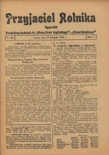 Przyjaciel Rolnika: bezpłatny dodatek do Głosu Leszczyńskiego i Głosu Polskiego 1930.11.28 R.3 Nr44