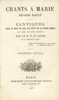 Chants a Marie pour le mois de mai, suivis de mélodies religieuses. P. 2