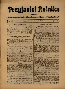 Przyjaciel Rolnika: bezpłatny dodatek do Głosu Leszczyńskiego i Głosu Polskiego 1931.10.30 R.4 Nr44