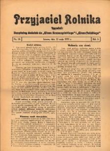 Przyjaciel Rolnika: bezpłatny dodatek do Głosu Leszczyńskiego i Głosu Polskiego 1932.05.13 R.5 Nr18