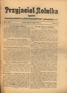 Przyjaciel Rolnika: bezpłatny dodatek do Głosu Leszczyńskiego i Głosu Polskiego 1932.08.12 R.5 Nr31
