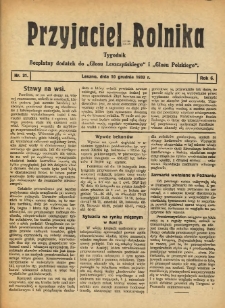 Przyjaciel Rolnika: bezpłatny dodatek do Głosu Leszczyńskiego i Głosu Polskiego 1933.12.10 R.6 Nr31
