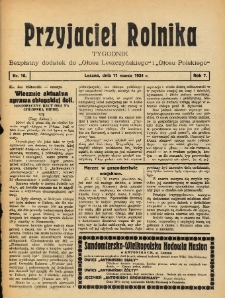 Przyjaciel Rolnika: bezpłatny dodatek do Głosu Leszczyńskiego i Głosu Polskiego 1934.03.11 R.7 Nr10