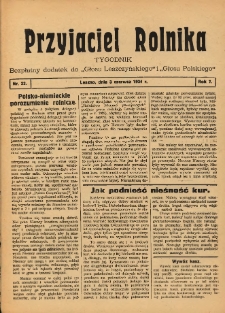Przyjaciel Rolnika: bezpłatny dodatek do Głosu Leszczyńskiego i Głosu Polskiego 1934.06.03 R.7 Nr22