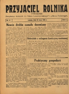 Przyjaciel Rolnika: bezpłatny dodatek do Głosu Leszczyńskiego i Głosu Polskiego 1935.05.26 R.8 Nr21