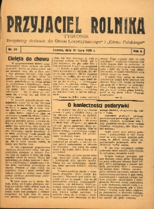 Przyjaciel Rolnika: bezpłatny dodatek do Głosu Leszczyńskiego i Głosu Polskiego 1935.07.21 R.8 Nr29