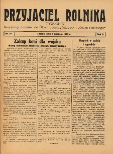 Przyjaciel Rolnika: bezpłatny dodatek do Głosu Leszczyńskiego i Głosu Polskiego 1935.08.04 R.8 Nr31