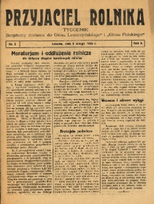 Przyjaciel Rolnika: bezpłatny dodatek do Głosu Leszczyńskiego i Głosu Polskiego 1936.02.09 R.9 Nr6