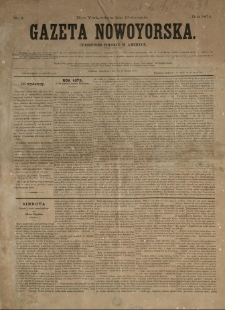 Gazeta Nowoyorska. Czasopismo Polskie w Ameryce. 1874.01.10 No 2