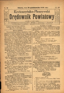 Krotoszyńsko-Pleszewski Orędownik Powiatowy 1929.10.19 R.56 Nr83