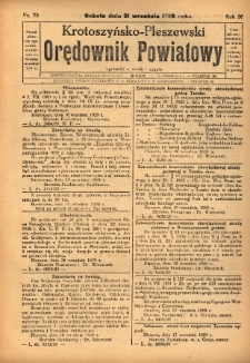 Krotoszyńsko-Pleszewski Orędownik Powiatowy 1929.09.21 R.56 Nr75