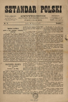 Sztandar Polski : dwutygodnik polityczno-ekonomiczno-społeczny. 1880.01.10 R.1 Nr.21