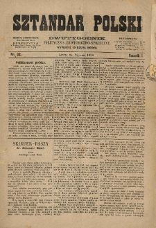Sztandar Polski : dwutygodnik polityczno-ekonomiczno-społeczny. 1880.01.24 R.1 Nr.22
