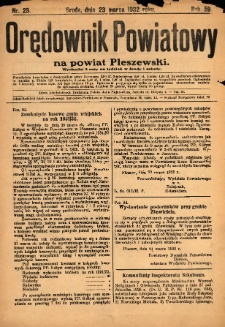 Orędownik Powiatowy na Powiat Pleszewski 1932.03.23 R.59 Nr23