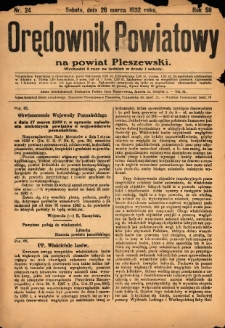 Orędownik Powiatowy na Powiat Pleszewski 1932.03.26 R.59 Nr24