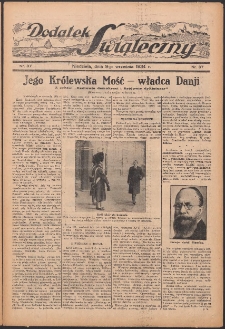 Dodatek Świąteczny: tygodniowy dodatek do Gońca Nadwiślańskiego 1934.09.09 Nr37