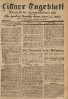 Lissaer Tageblatt. 1917.08.01 Nr.177