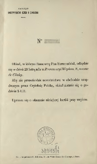 [Zaproszenie Inc.:] "Obiad, w którym Szanowny Pan bierze udział, odbędzie się w dzień 29 listopada ..."