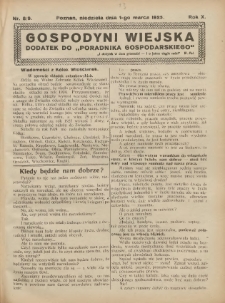 Gospodyni Wiejska: dodatek do &bdquo;Poradnika Gospodarskiego&rdquo; 1925.03.01 R.10 Nr8-9