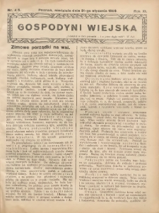 Gospodyni Wiejska: dodatek do &bdquo;Poradnika Gospodarskiego&rdquo; 1926.01.31 R.11 Nr4-5