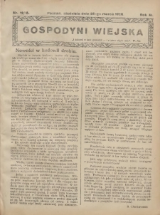 Gospodyni Wiejska: dodatek do &bdquo;Poradnika Gospodarskiego&rdquo; 1926.03.28 R.11 Nr12-13