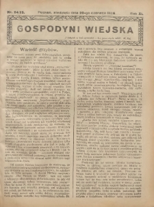 Gospodyni Wiejska: dodatek do &bdquo;Poradnika Gospodarskiego&rdquo; 1926.06.20 R.11 Nr24-25
