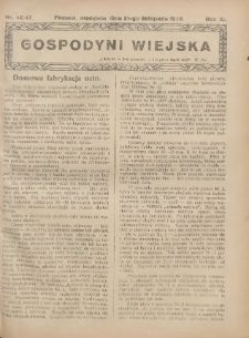 Gospodyni Wiejska: dodatek do &bdquo;Poradnika Gospodarskiego&rdquo; 1926.11.21 R.11 Nr46-47