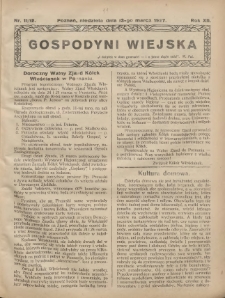 Gospodyni Wiejska: dodatek do &bdquo;Poradnika Gospodarskiego&rdquo; 1927.03.13 R.12 Nr11-12