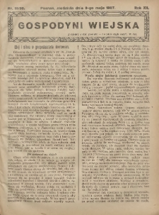 Gospodyni Wiejska: dodatek do &bdquo;Poradnika Gospodarskiego&rdquo; 1927.05.08 R.12 Nr19-20