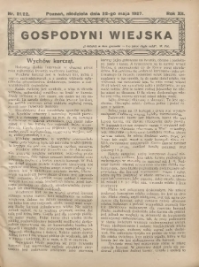 Gospodyni Wiejska: dodatek do &bdquo;Poradnika Gospodarskiego&rdquo; 1927.05.22 R.12 Nr21-22