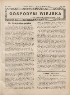 Gospodyni Wiejska: dodatek do &bdquo;Poradnika Gospodarskiego&rdquo; 1928.03.25 R.13 Nr13-14
