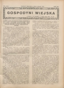 Gospodyni Wiejska: dodatek do &bdquo;Poradnika Gospodarskiego&rdquo; 1928.05.06 R.13 Nr19-20