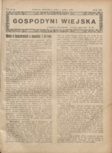 Gospodyni Wiejska: dodatek do &bdquo;Poradnika Gospodarskiego&rdquo; 1928.07.01 R.13 Nr27-28
