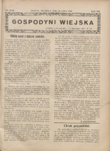 Gospodyni Wiejska: dodatek do &bdquo;Poradnika Gospodarskiego&rdquo; 1928.07.15 R.13 Nr29-30