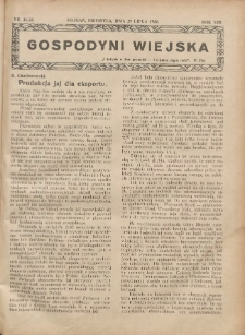 Gospodyni Wiejska: dodatek do &bdquo;Poradnika Gospodarskiego&rdquo; 1928.07.29 R.13 Nr31-32