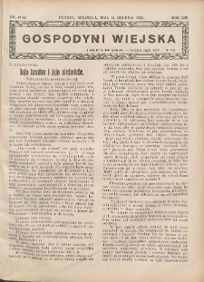 Gospodyni Wiejska: dodatek do &bdquo;Poradnika Gospodarskiego&rdquo; 1928.12.16 R.13 Nr49-52